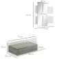 Juego de Muebles de Entrada Recibidor Colgante con Espejo y Cajón 75x3,5x75 cm y 75x30,5x20 cm Blanco y Gris