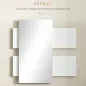 Juego de Muebles de Entrada Recibidor Colgante con Espejo y Cajón 75x3,5x75 cm y 75x30,5x20 cm Blanco y Gris