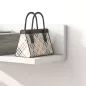 Juego de Muebles de Entrada Recibidor Colgante con Espejo y Cajón 75x3,5x75 cm y 75x30,5x20 cm Blanco y Gris