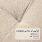 Banco de Almacenamiento Puff de Almacenaje Taburete Tapizado en Lino con Tapa Abatible para Entrada 125x49x41,5 cm Beige