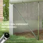 Invernadero de Túnel 4x3x2 m con Puerta de Malla y 8 Ventanas con Techo Puntiagudo Cubierta de PE Blanco