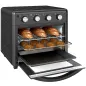Horno Eléctrico de Sobremesa de 30L 1600W Freidora de Aire con 7 Modos de Calor y Temporizador 43x39x39 cm Negro