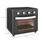 Horno Eléctrico de Sobremesa de 30L 1600W Freidora de Aire con 7 Modos de Calor y Temporizador 43x39x39 cm Negro