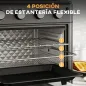 Horno Eléctrico de Sobremesa de 30L 1600W Freidora de Aire con 7 Modos de Calor y Temporizador 43x39x39 cm Negro