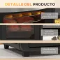 Horno Eléctrico de Sobremesa de 30L 1600W Freidora de Aire con 7 Modos de Calor y Temporizador 43x39x39 cm Negro