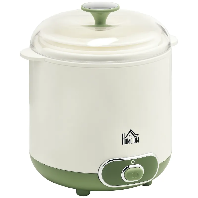 Yogurtera para Hacer Yogur Griego 20 W 1,5L con Filtro Indicador de Encendido y Tecnología PTC 19,5x17,5x21,4 cm Blanco