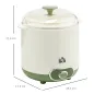 Yogurtera para Hacer Yogur Griego 20 W 1,5L con Filtro Indicador de Encendido y Tecnología PTC 19,5x17,5x21,4 cm Blanco