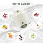 Yogurtera para Hacer Yogur Griego 20 W 1,5L con Filtro Indicador de Encendido y Tecnología PTC 19,5x17,5x21,4 cm Blanco