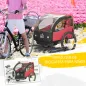 Remolque de Bicicleta para Niños +18 Meses con Cinturón de Seguridad Sistema de Amortiguador 140x88x90 cm Rojo