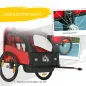 Remolque de Bicicleta para Niños +18 Meses con Cinturón de Seguridad Sistema de Amortiguador 140x88x90 cm Rojo