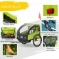 Remolque de Bicicleta para Niños +18 Meses con Cinturón de Seguridad Sistema de Amortiguador 140x88x90 cm Verde