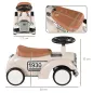 Coche Correpasillos para Bebés de 12 a 36 Meses con Bocina Compartimento de Almacenaje y Volante 58x27x35 cm Crema