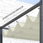 Techo de Repuesto Retráctil 3x2,5 m para Marco de 2,85x2 m Toldo de Tela Solo para Cenador Jardín con 8 Orificios Crema