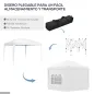 Carpa Plegable con 4 Paredes Desmontables 3x3 m Cenador de Jardín con Bolsa de Transporte Impermeable Anti-UV Blanco