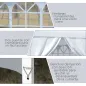 Carpa Plegable con 4 Paredes Desmontables 3x3 m Cenador de Jardín con Bolsa de Transporte Impermeable Anti-UV Blanco
