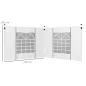 2 Paredes Laterales para Carpa 295x195 cm con Ventana Enrollable y Puerta con Cremallera para Carpa 3x3 m o 3x6 m Blanco