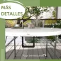 Mesa Auxiliar Redonda Mesa de Jardín Plegable con Marco de Acero y Encimera de HDPE Carga 80 kg Ø122x73 cm Blanco