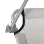 Tumbona de jardín Plegable con Toldo y Respaldo Reclinable para Jardín Terraza Acampada 187x58x36cm Gris Claro