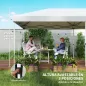 Carpa Plegable 5,85x2,95x2,7 m con 4 Paneles 4 Ventanas 2 Puertas 1 Bolsa Anti-UV y 12 Orificios de Drenaje Blanco