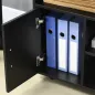 Mueble con Ruedas Armario de Oficina Multifuncional con Estantes con Amplio Espacio de Almacenaje 60x50x65,5 cm Negro