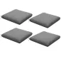 Conjunto de 4 Cojines para Sillas de Comedor 47x47x7cm Impermeable y Protección UV 50+ para Interior y Exterior Gris Conjunto de 4 Cojines para Sillas de Comedor 47x47x7cm Impermeable y Protección UV 50+ para Interior y Exterior Gris