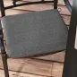 Conjunto de 4 Cojines para Sillas de Comedor 47x47x7cm Impermeable y Protección UV 50+ para Interior y Exterior Gris
