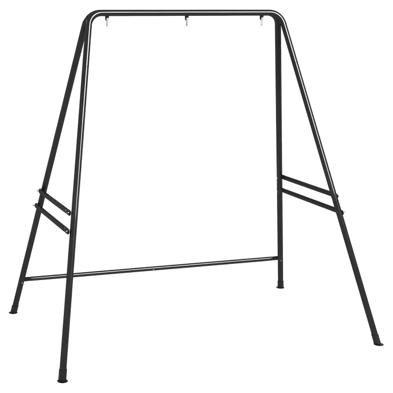 Soporte para Silla Colgante Sostén para Columpio con Marco de Acero Carga 150 kg para Patio Terraza Negro