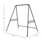 Soporte para Silla Colgante Sostén para Columpio con Marco de Acero Carga 150 kg para Patio Terraza Negro