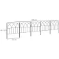 Set de 5 Vallas Decorativas para Jardín de Metal 205x45,5 cm Combinación Libre Barrera para Animales Negro