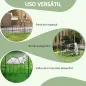 Set de 5 Vallas Decorativas para Jardín de Metal 205x45,5 cm Combinación Libre Barrera para Animales Negro