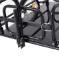 Remolque de Carga para Bicicleta Plegable con 2 Ruedas Reflectores Seguros Carga 40 kg 155x71,5x77 cm Negro