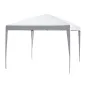 Carpa Plegable 3x3 m con Bolsa de Transporte Altura Ajustable Anti-UV para Terraza Patio Playa Blanco Plata