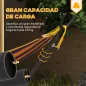 Soporte para Hamacas con Rueda 2 Ganchos Ajustables en 6 Niveles y Bolsa de Transporte Carga 220 kg 290x120x115 cm Negro