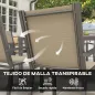 Conjunto de Mesa y 6 Sillas de Jardín con Sillas Apilables y Marco de Acero para Terraza Patio Caqui y Marrón