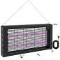 Lámpara Antimosquitos con Luces LED Mata Mosquitos Eléctrico Efecto 60 m² para Interior 49x6x25 cm Negro
