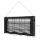 Lámpara Antimosquitos con Luces LED Mata Mosquitos Eléctrico Efecto 60 m² para Interior 49x6x25 cm Negro