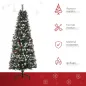 Árbol de Navidad Artificial 180 cm con 539 Ramas 51 Bayas Hojas de PVC Decoración Navideña para Interiores Verde