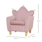 Sillón Infantil Mini Sofá para Niños de +3 Años con Asiento Acolchado y Reposabrazos 50x42x58 cm Rosa