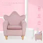 Sillón Infantil Mini Sofá para Niños de +3 Años con Asiento Acolchado y Reposabrazos 50x42x58 cm Rosa