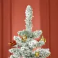 Árbol de Navidad Artificial 180 cm con Nieve Ignífugo con 750 Ramas Decoración Navideña para Interiores Verde