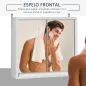 Armario de Baño con Espejo con 2 Puertas y Balda Ajustable Mueble Colgante de Estilo Moderno 48x14,5x45 cm Blanco