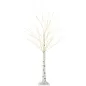 Árbol de Abedul Altura 150 cm con 96 Luces LED IP44 Blanco Cálido Decoración para Interiores 22x22x150 cm Blanco