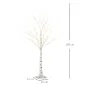 Árbol de Abedul Altura 150 cm con 96 Luces LED IP44 Blanco Cálido Decoración para Interiores 22x22x150 cm Blanco