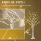 Árbol de Abedul Altura 150 cm con 96 Luces LED IP44 Blanco Cálido Decoración para Interiores 22x22x150 cm Blanco