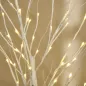 Árbol de Abedul Altura 150 cm con 96 Luces LED IP44 Blanco Cálido Decoración para Interiores 22x22x150 cm Blanco