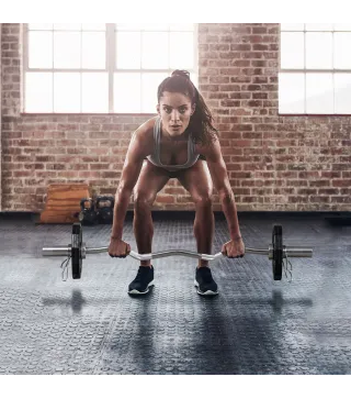 Conjunto de 2 Discos de Pesas de 5 kg con Orificio de 50 mm para Entrenamiento de Fuerza Ø24x3,5 cm Negro