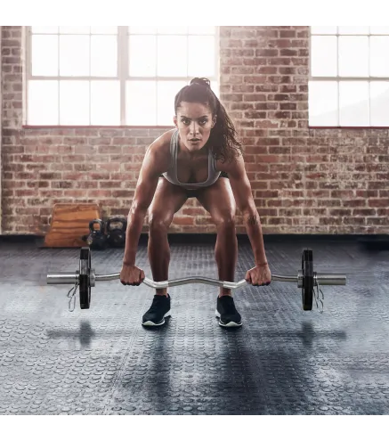 Conjunto de 2 Discos de Pesas de 5 kg con Orificio de 50 mm para Entrenamiento de Fuerza Ø24x3,5 cm Negro