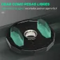 Conjunto de 2 Discos de Pesas de 5 kg con Orificio de 50 mm para Entrenamiento de Fuerza Ø24x3,5 cm Negro