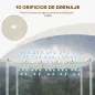 Cubierta para Techo Retráctil de 2,5x2,55m para Pérgola 3x3 Tela de Repuesto con 10 Orificios de Drenaje Crema