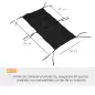 Conjunto de 2 Cojines para Silla 50x98x8 cm con Respaldo 6 Cordones de Fijación para Jardín Terraza Balcón Negro Conjunto de 2 Cojines para Silla 50x98x8 cm con Respaldo 6 Cordones de Fijación para Jardín Terraza Balcón Negro